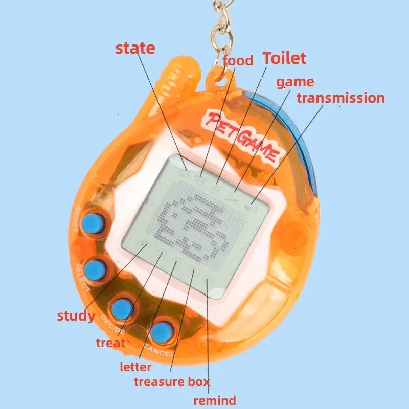Transparent Electronic Virtual Pet - 168 Pet Pixel Toy