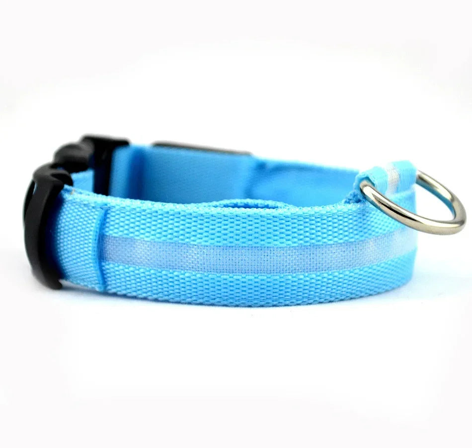 Colorful RGB Nylon LED Pet Collar for Small Dogs & Cats